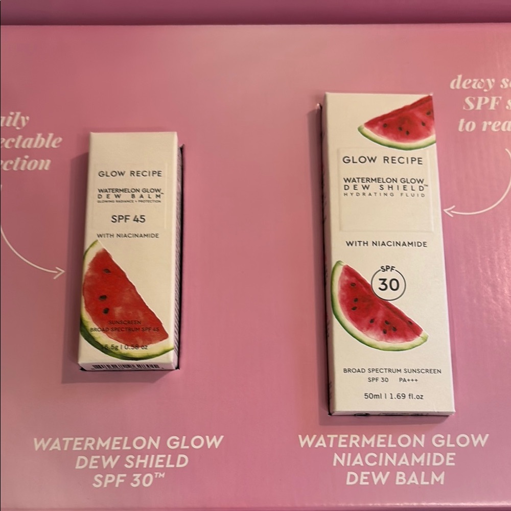 Glow Recipe Watermelon Glow Dew Balm SPF 45 & Dew Shield SPF 30